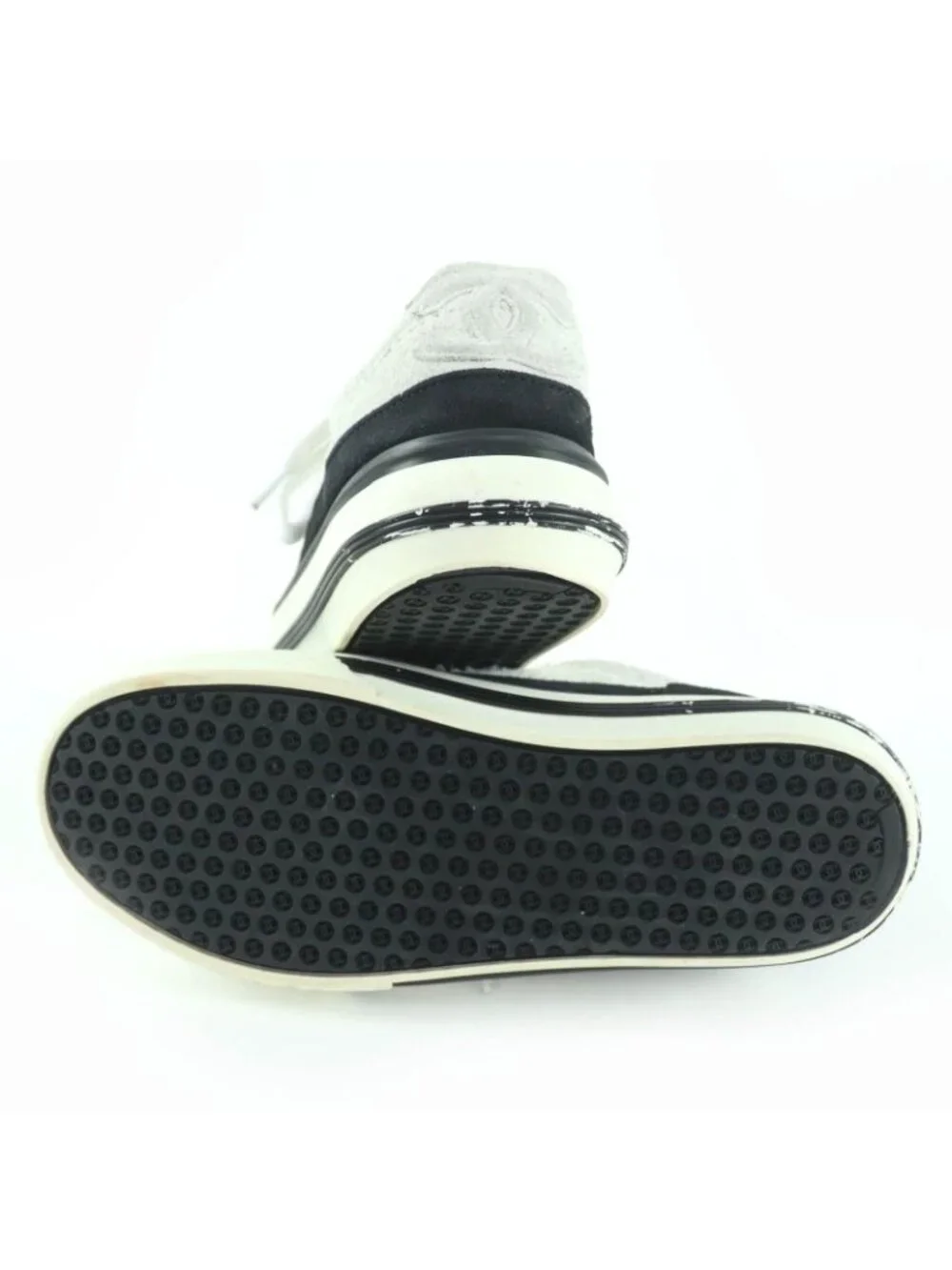 Chanel Coco Mark Lace Up Suede Leather Low-cut Sneakers White - Picture 6 of 9